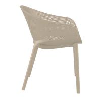 Sky Pro Stacking Dining Chair Taupe ISP151-DVR - 3