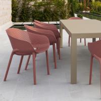 Sky Pro Stacking Outdoor Dining Chair Marsala ISP151-MSL - 7
