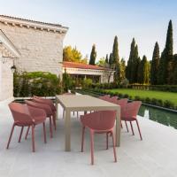 Sky Pro Stacking Outdoor Dining Chair Marsala ISP151-MSL - 8
