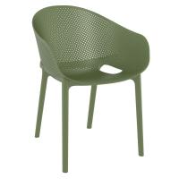 Sky Pro Stacking Dining Chair Olive Green ISP151-OLG