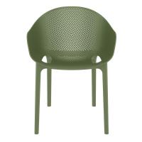Sky Pro Stacking Dining Chair Olive Green ISP151-OLG - 3