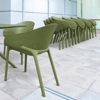 Sky Pro Stacking Dining Chair Olive Green ISP151-OLG - 11