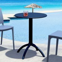 Octopus Outdoor Dining Table 24 inch Round Black ISP160-BLA - 1