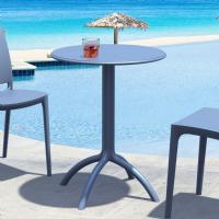 Octopus Outdoor Dining Table 24 inch Round Dark Gray ISP160-DGR - 1