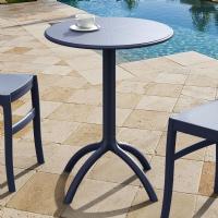 Octopus Outdoor Dining Table 24 inch Round Dark Gray ISP160-DGR - 2