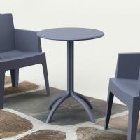 Octopus Outdoor Dining Table 24 inch Round Dark Gray ISP160-DGR - 3
