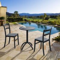 Octopus Outdoor Dining Table 24 inch Round Dark Gray ISP160-DGR - 4