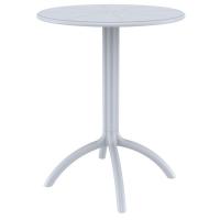 Octopus Outdoor Dining Table 24 inch Round Silver Gray ISP160-SIL