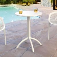 Octopus Outdoor Dining Table 24 inch Round White ISP160-WHI - 1