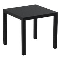 Ares Resin Outdoor Table 31 inch Square Black ISP164-BLA