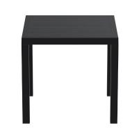 Ares Resin Outdoor Table 31 inch Square Black ISP164-BLA - 1