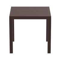 Ares Resin Outdoor Table 31 inch Square Brown ISP164-BRW - 1