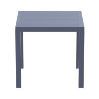 Ares Resin Outdoor Table 31 inch Square Dark Gray ISP164-DGR - 1