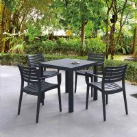Ares Resin Outdoor Table 31 inch Square Dark Gray ISP164-DGR - 2