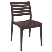 Ares Resin Square Outdoor Dining Set 5 Piece with Side Chairs Brown ISP1641S-BRW - 1