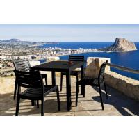 Ares Resin Square Outdoor Dining Set 5 Piece with Side Chairs Cafe Latte ISP1641S-TEA - 3