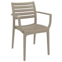 Artemis Resin Square Outdoor Dining Set 5 Piece with Arm Chairs Taupe ISP1642S-DVR - 1