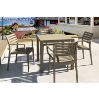 Artemis Resin Square Outdoor Dining Set 5 Piece with Arm Chairs White ISP1642S-WHI - 6