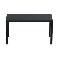 Ares Rectangle Outdoor Table 55 inch Black ISP186-BLA - 1