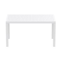 Ares Rectangle Outdoor Table 55 inch White ISP186-WHI - 1
