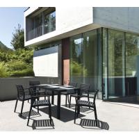 Ares Rectangle Outdoor Table 55 inch Black ISP186-BLA - 3