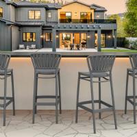 Portofino Bar Stool Dark Gray ISP215-DGR - 6