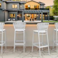 Portofino Bar Stool White ISP215-WHI - 6