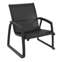 Pacific Club Arm Chair Black Frame - Black Sling ISP232-BLA-BLA