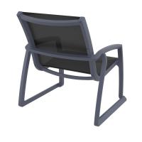 Pacific Club Arm Chair Dark Gray Frame - Black Sling ISP232-DGR-BLA - 2
