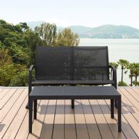 Pacific LoveSeat with Arms Black Frame Black Sling ISP234-BLA-BLA - 2