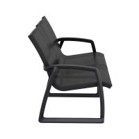 Pacific LoveSeat with Arms Black Frame Black Sling ISP234-BLA-BLA - 4