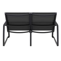 Pacific LoveSeat with Arms Black Frame Black Sling ISP234-BLA-BLA - 6