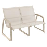 Pacific LoveSeat with Arms taupe Frame Taupe Sling ISP234-DVR-DVR