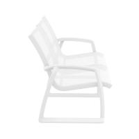 Pacific LoveSeat with Arms White Frame White Sling ISP234-WHI-WHI - 2