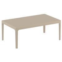 Pacific 4 piece Lounge Set with Arms Taupe Frame Taupe Sling ISP238-DVR-DVR - 4
