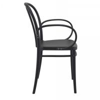 Victor XL Resin Outdoor Arm Chair Black ISP253-BLA - 3
