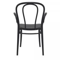 Victor XL Resin Outdoor Arm Chair Black ISP253-BLA - 4