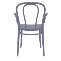 Victor XL Resin Outdoor Arm Chair Dark Gray ISP253-DGR - 4