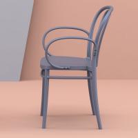Victor XL Resin Outdoor Arm Chair Dark Gray ISP253-DGR - 5