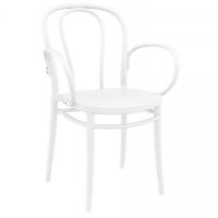 Victor XL Resin Outdoor Arm Chair White ISP253-WHI