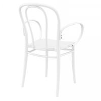 Victor XL Resin Outdoor Arm Chair White ISP253-WHI - 1