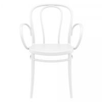 Victor XL Resin Outdoor Arm Chair White ISP253-WHI - 2