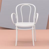 Victor XL Resin Outdoor Arm Chair White ISP253-WHI - 5