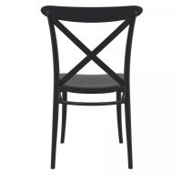 Cross Resin Outdoor Chair Black ISP254-BLA - 7