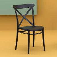 Cross Resin Outdoor Chair Black ISP254-BLA - 6