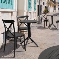 Cross Resin Outdoor Chair Black ISP254-BLA - 10