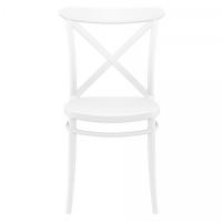 Cross Resin Outdoor Chair White ISP254-WHI - 3