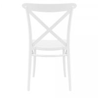 Cross Resin Outdoor Chair White ISP254-WHI - 4