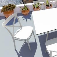 Cross Resin Outdoor Chair White ISP254-WHI - 7