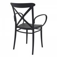 Cross XL Resin Outdoor Arm Chair Black ISP256-BLA - 1